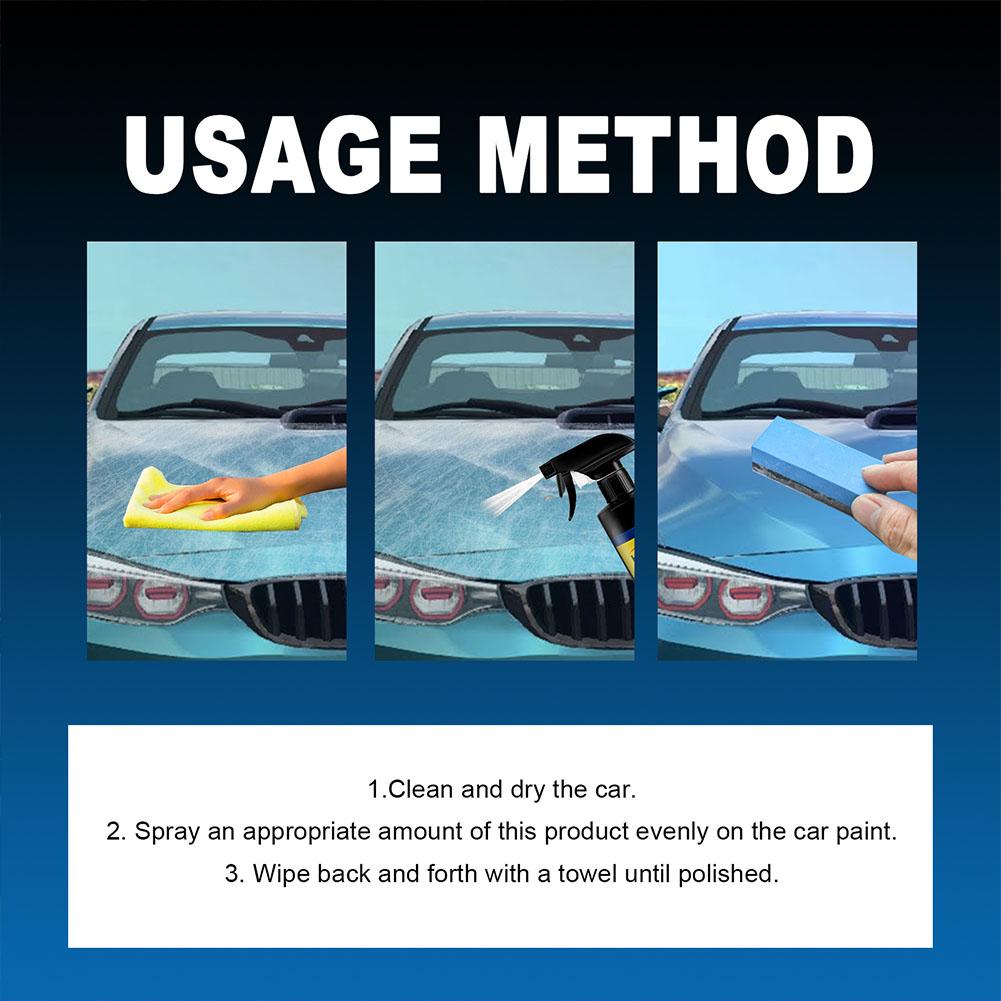 Car Plastic Restoration Coating Agent Multi-purpose Waterless Car Wash Cleaning Tool Suitable for Car Detailing Cleaning 120ML