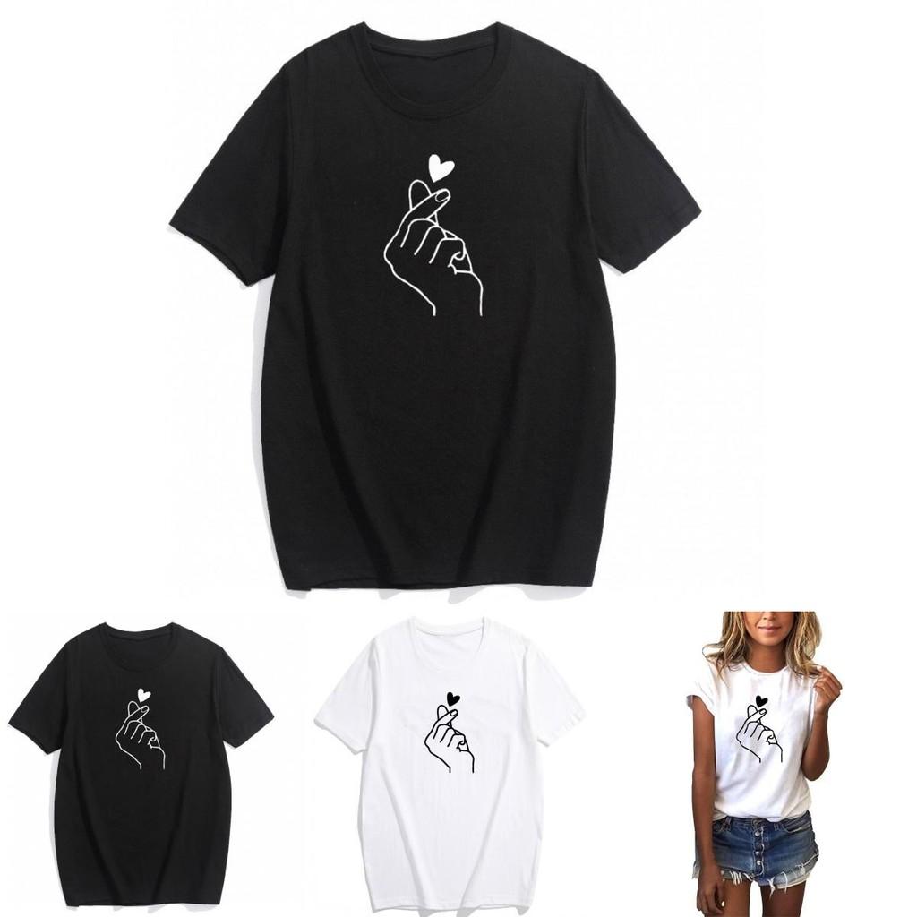 Stylish Heart Print T-shirt For Women Featuring Soft Comfortable Fabric And Casual Design