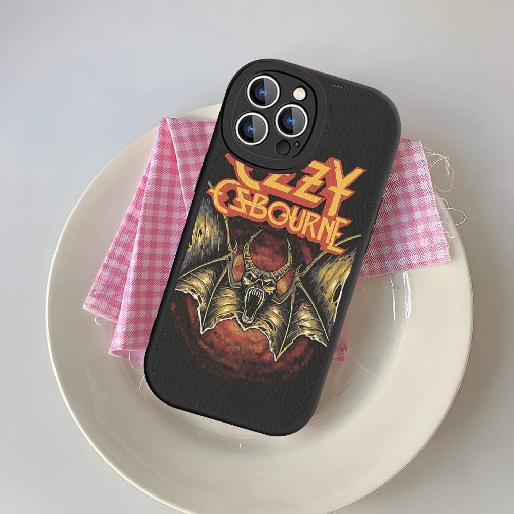 

O-Ozzy Osbourne Band Phone Case For IPhone 16 15 14 13 Pro Max 11 12 Plus Leather Silicone Cover iPhone 16