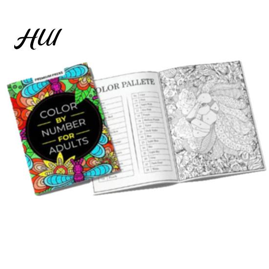Libro da Colorare Adulti Resistente Colora per Numero per 75 Bellissimi Disegni Terapia dell'Ansia Rilassamento Sollievo dallo Stress Dimensioni Piccole