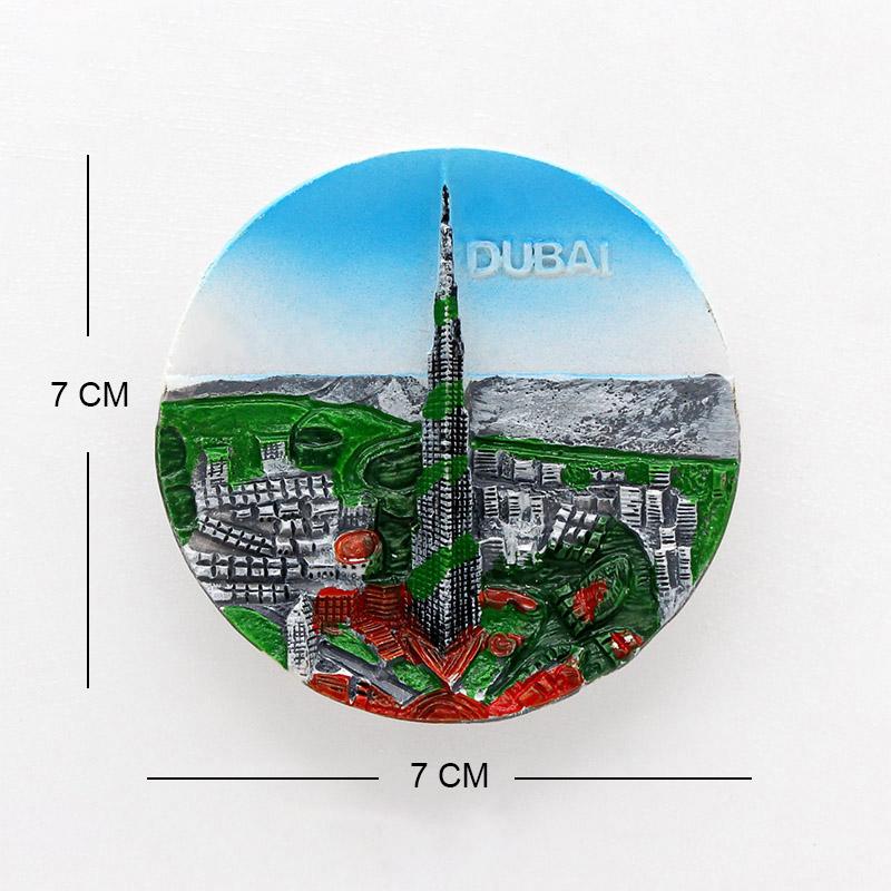 3D Fridge Magnets Dubai Sailing El Souvenir Magnetic Refrigerator Paste Home Decoration Dubai Architecture Collection Gifts