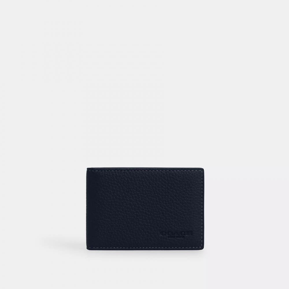 Coach Compact Billfold Wallet Saddle