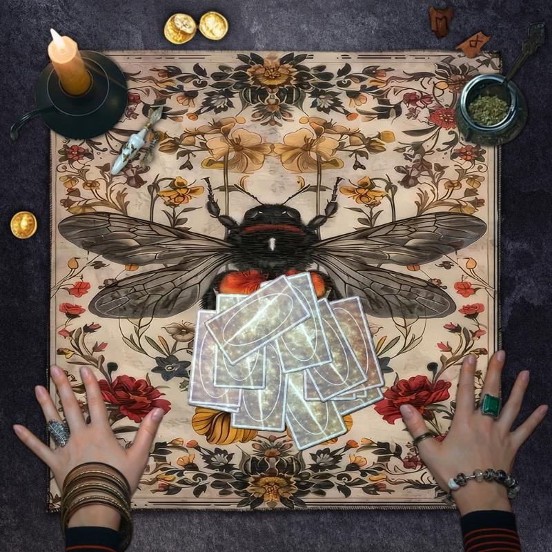 Practical Foldable Tarots Cloth Easy Cleaning Velvets Divination Mat Fabric Texture Suitable for Spiritual Practices