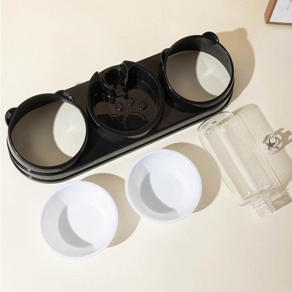 Double Bowl 3 In 1 Cat Feeder Neck Protection Cat Bowls Pet Supplies Pet Food Container  Cat