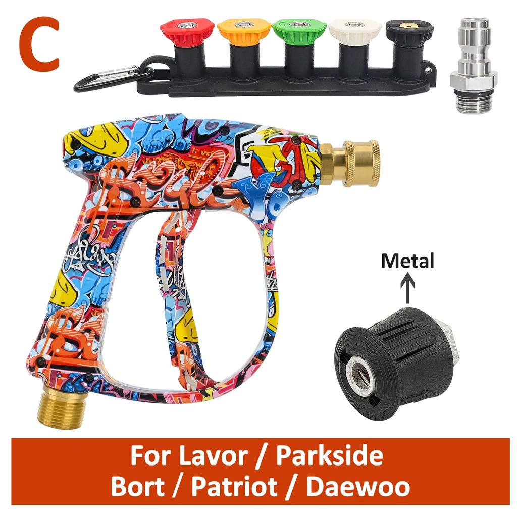 Vibrant Graffiti High-Pressure Foam Blaster for Karcher/Bosch/Lavor with Quick-Connect Nozzles,  Multi-Surface Cleaning Kit
