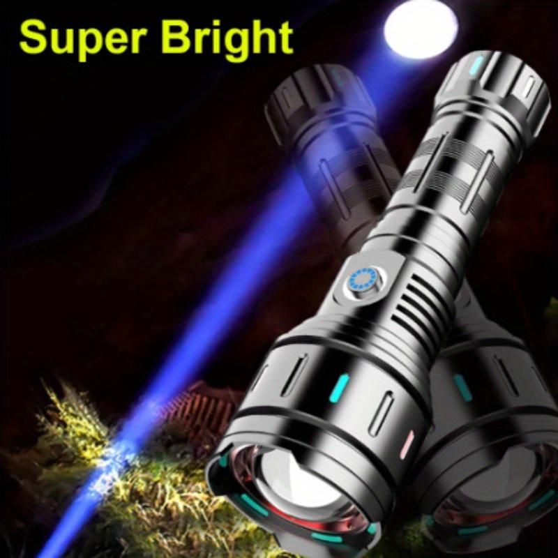 1pc High-power USB Rechargeable Strong Light Window Breaking Telescopic Zoom Multifunctional LED Flashlight