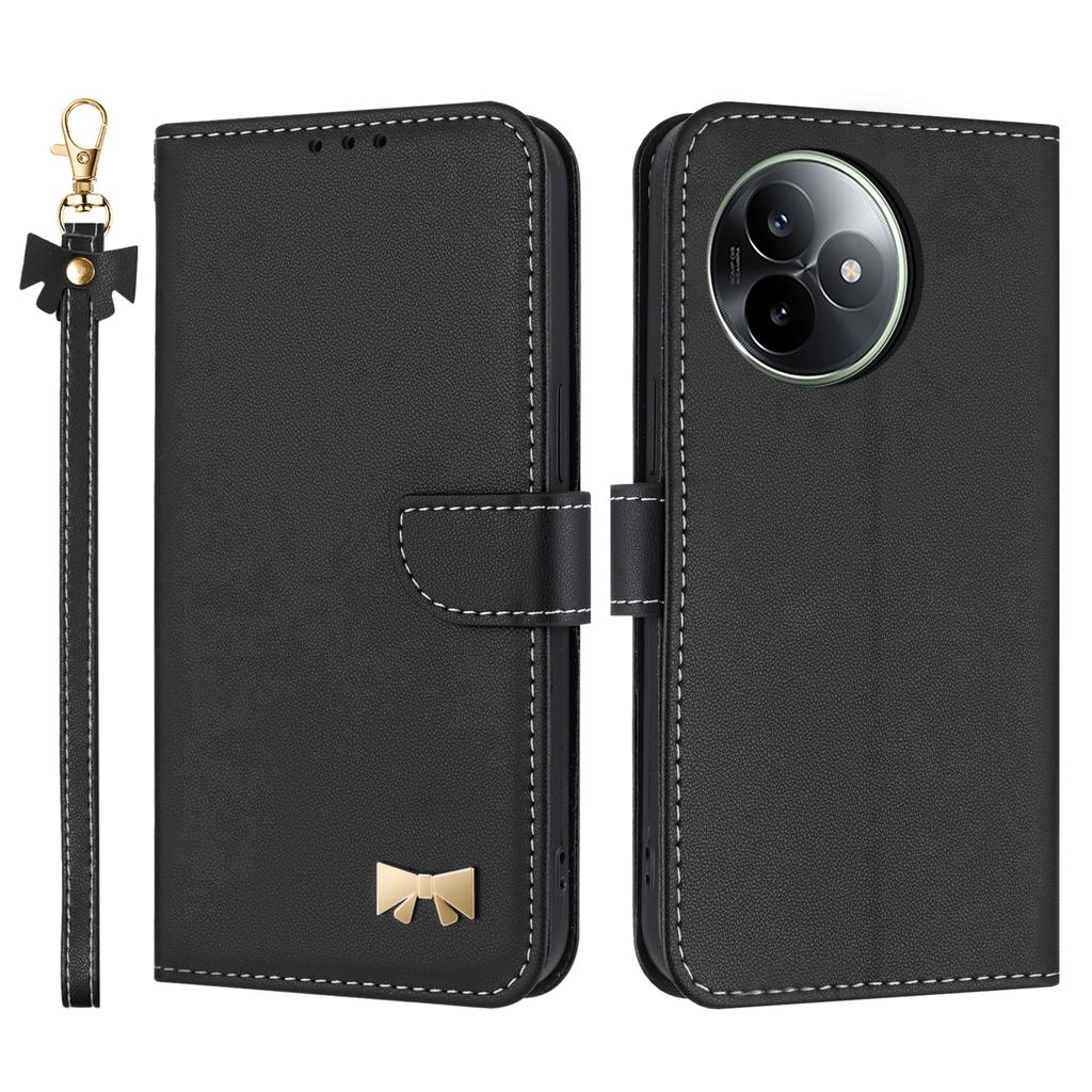 For Xiaomi Redmi K80 Ultra 5G Case Bowknot Decor Wallet Leather Phone Cover with Wrist Strap