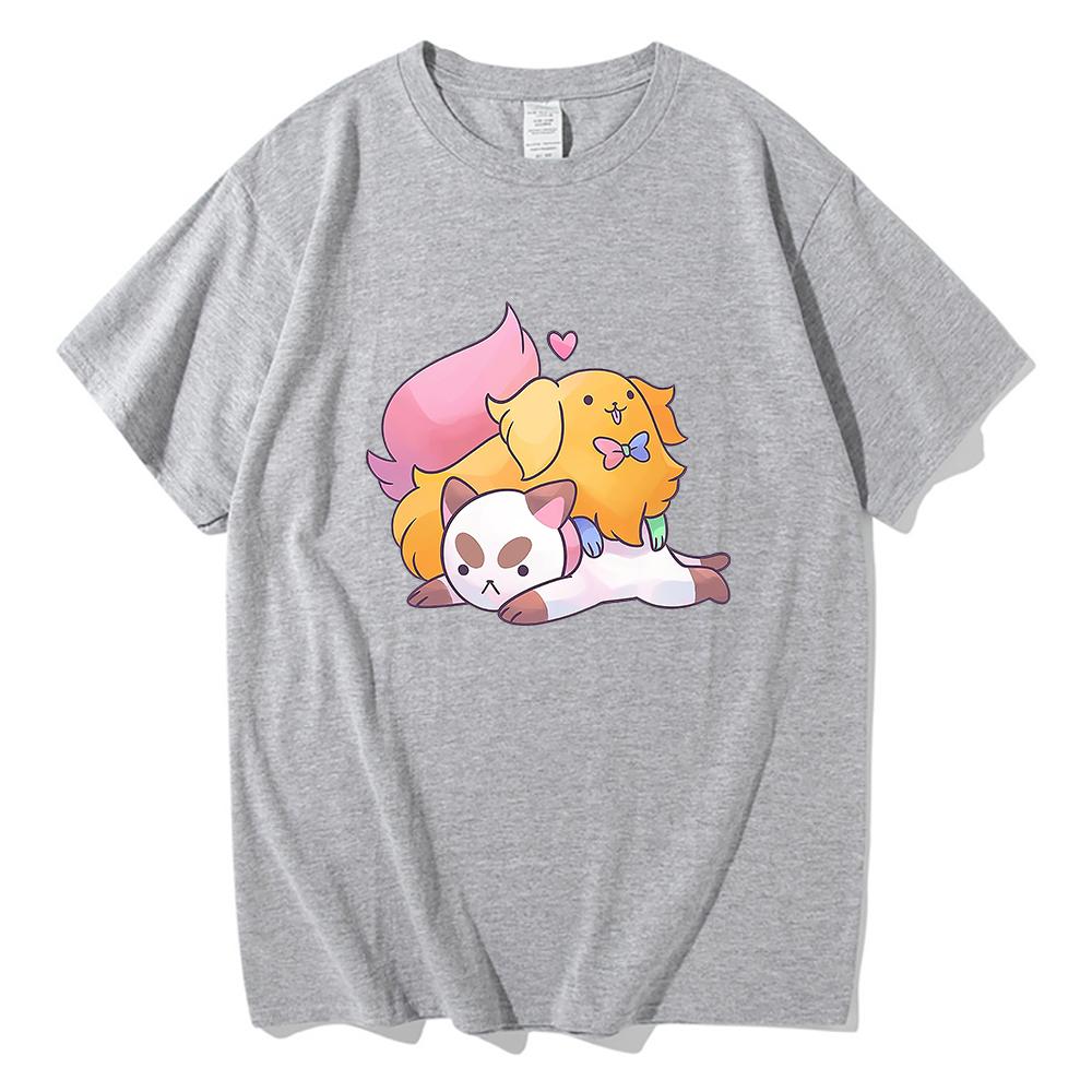 Bee and Puppycat T Shirt Unisex  Harajuku Aesthetic Cartoon Graphic Kawaii Tshirts Unisex Streetwear Casual Cotton Tees Shirts Korea