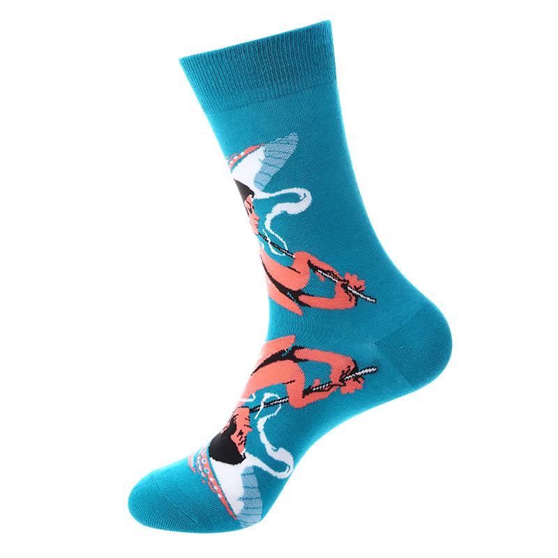 Cartoon Fruit Animal Cake Flower Mixed Colors, Pure Cotton, INS Fashion Brand, Net Red, Casual Fashion Socks for Men and Women