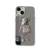Mirror Case for iPhone11PRO Protective Case, Silver Beads, Apple 11/XR Violent Bear Holder, Mobile Phone Case.