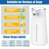 400ml Automatic Foaming Soap Dispenser 2-Level Adjustable Touchless Soap Dispenser Electric Rechargeable Foam Hand Soap Dispenser for Bathroom Kitchen