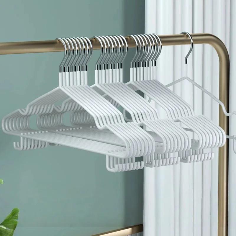 10Pcs Hooked Clothes Rack, Solid Household Clothes Hanger, Anti Slip and Traceless, Student Dormitory Clothes Drying Hanger