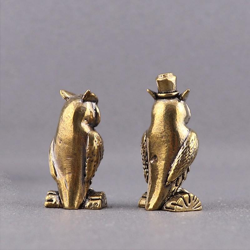 Vintage Metal Owl Figurines Ornament Intricate Design Exquisite Craft Various Styles Home Office Decoration