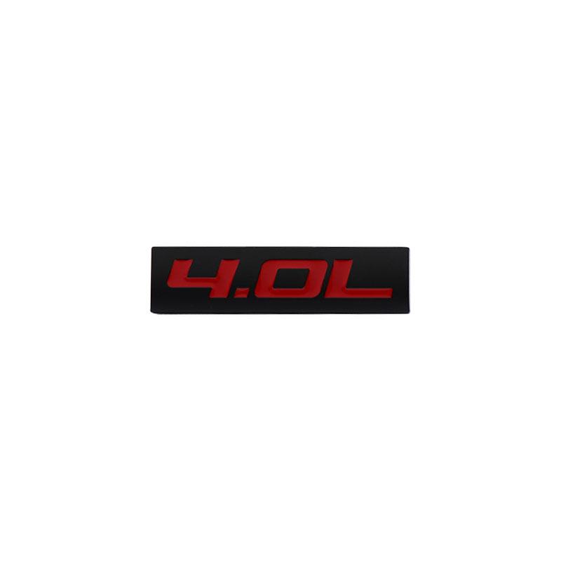 Premium 4.0L 4.0 L for Universal car Engine Hood Fender trunk Tail Rear Bonnet Nameplate Decal Emblem Badge Sticker