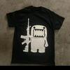 2026 Summer Rhinestone Funny Pattern Daily T-Shirts Men and Women Simple Color Block Versatile Gothic Short-Sleeves Loose Tees