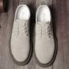 Mens Shoes Casual Luxury Leather Sneakers Male Comfortable Suede Shoes Spring Autumn Lace-up Solid Walking Shoes