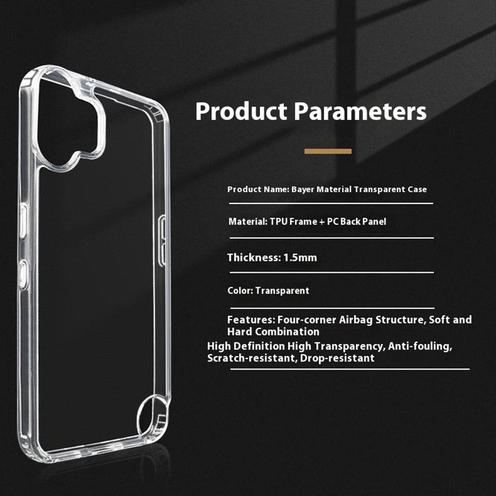 For Nothing CMF Phone 2 Pro Case Clear PC+TPU Anti-Scratch Phone Back Cover