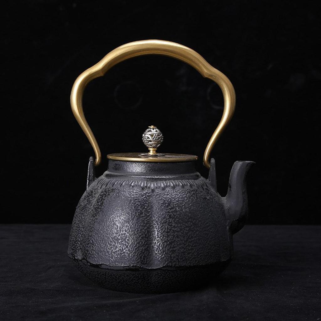 Cast Iron Tea Kettle Cast Iron Kettle Tea Dispenser Iron Kettle Cast Iron Teapot for Gas Induction Cooker Living Room Office
