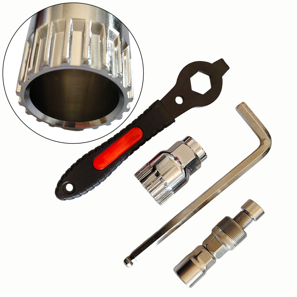 Crank Removal Tool Bike Crank Puller 20-tooth Socket Extended Threaded Shaft High-carbon Steel Electroplated Finish