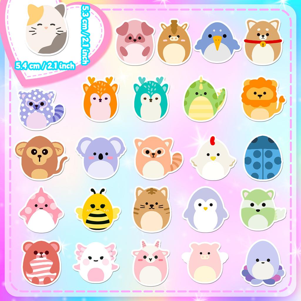 50 Simple Small Animal Stickers New Cartoon Cute Simple Ins Small Animals Children's Stickers