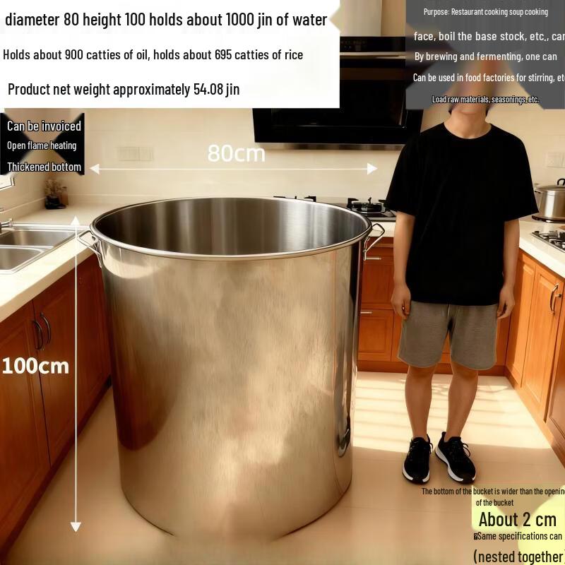 

Commercial Giant Thick Stainless Steel Pot with Lid
