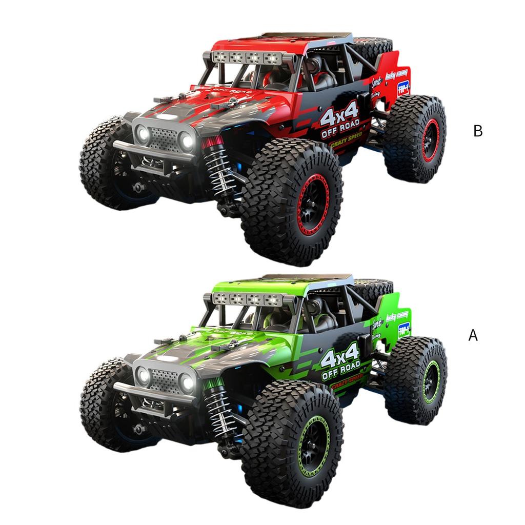 Remote Control Truck Vehicle Toy with LED Headlamp High Speed Model Offroad Car Toy with Four Wheel Drive for Adult Kids
