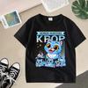 KPOP Demon Hunters Children Clothing Short Sleeve T-shirt Cute Tiger Harajuku Tshirt for Boys Girls