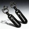 AAALE1 Premium Carbon Fiber Key Chain, Racing Wing Logo Keyring, Durable Key Organizer for Honda Car & Motorcycle