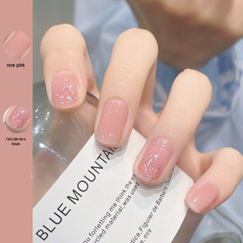 2026 New Year Red Super Sparkle Waterproof Nail Polish with Crushed Diamonds - Luxurious Whitening Formula