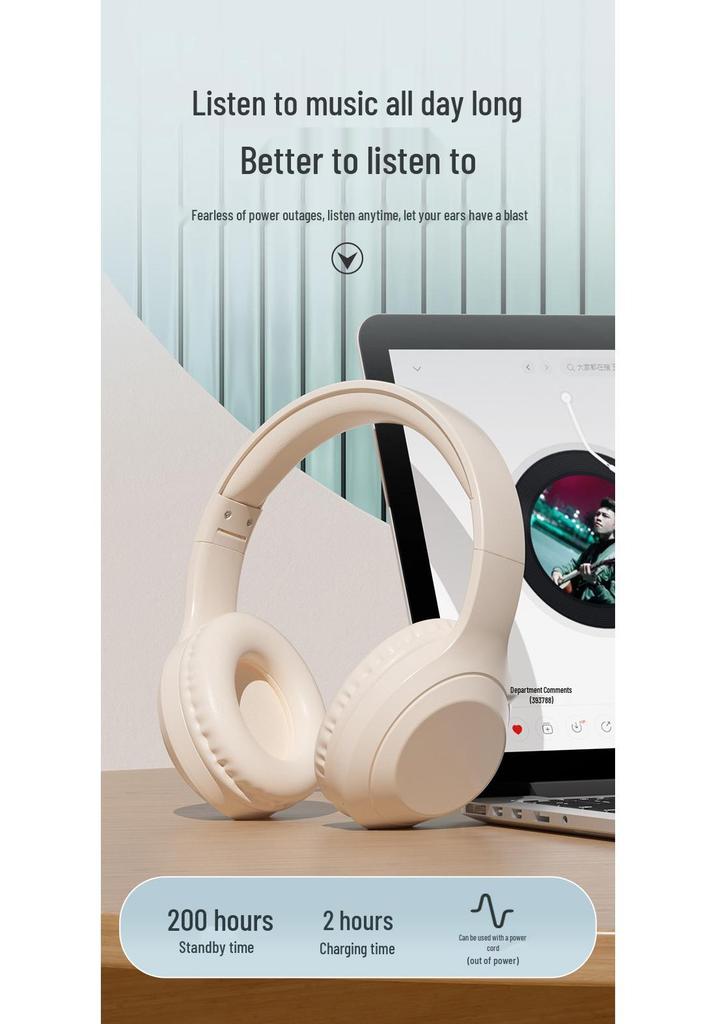 New Arrival Bluetooth Wireless Noise-Cancelling Headphones - Sports, Gaming, Long Battery Life