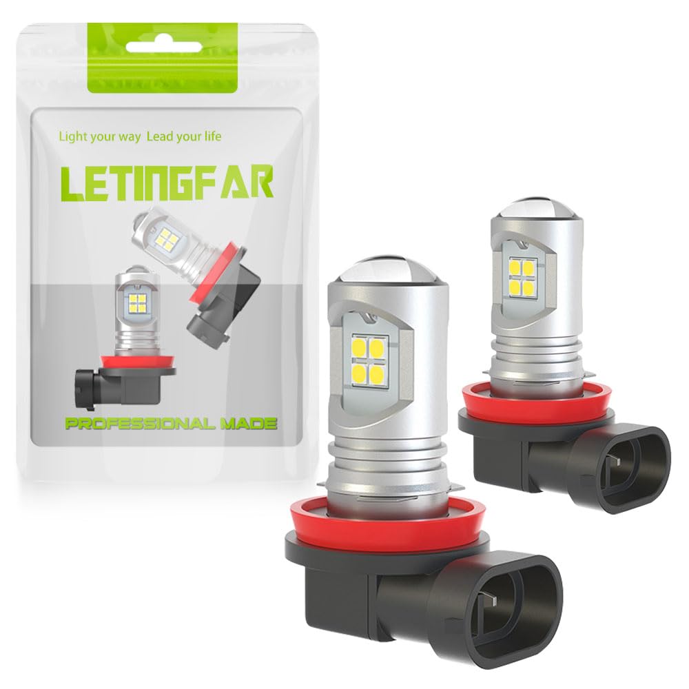 H11 LED Fog Lamp, White, Explosive Light, Compatible with Vehicle Inspections, H8 H9, H16JP,