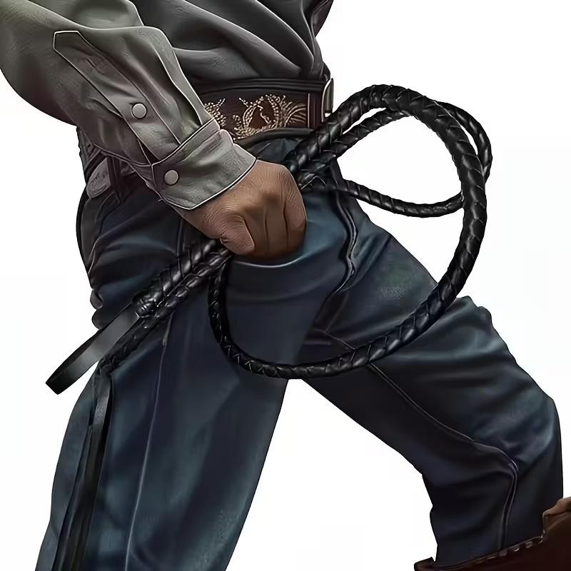 1 Stück Western-Cowboy-Peitsche für Reiter mit ergonomischem Griff und langem Griffdesign, geeignet für Reitsportbegeisterte.