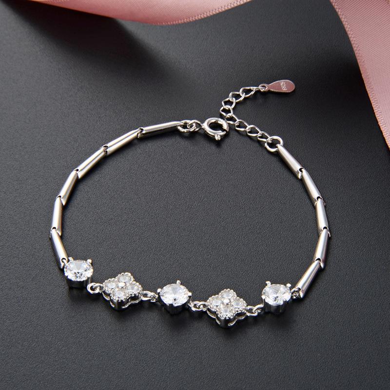 

Браслет женский модный из стерлингового серебра в корейском стиле с цирконом - Креативные украшения 925 Silver