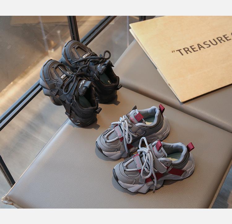 2026 Kids' Leather Sports Shoes: Spring, Autumn Casual Running Sneakers for Boys & Girls