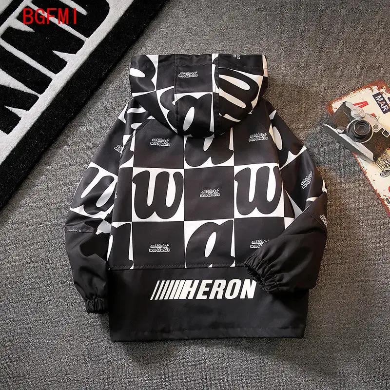 Big Size Spring fall Teenager Boys Coats Casual Outdoor Hooded Sweatshirt For Kids Handsome Children Windbreaker Jacket