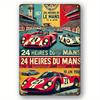 Vintage 1967 Le Mans 24Hour Race Car Metal Sign  Retro Iron Wall Art with Classic Racing Scene Perfect for Bar Cabin Garage