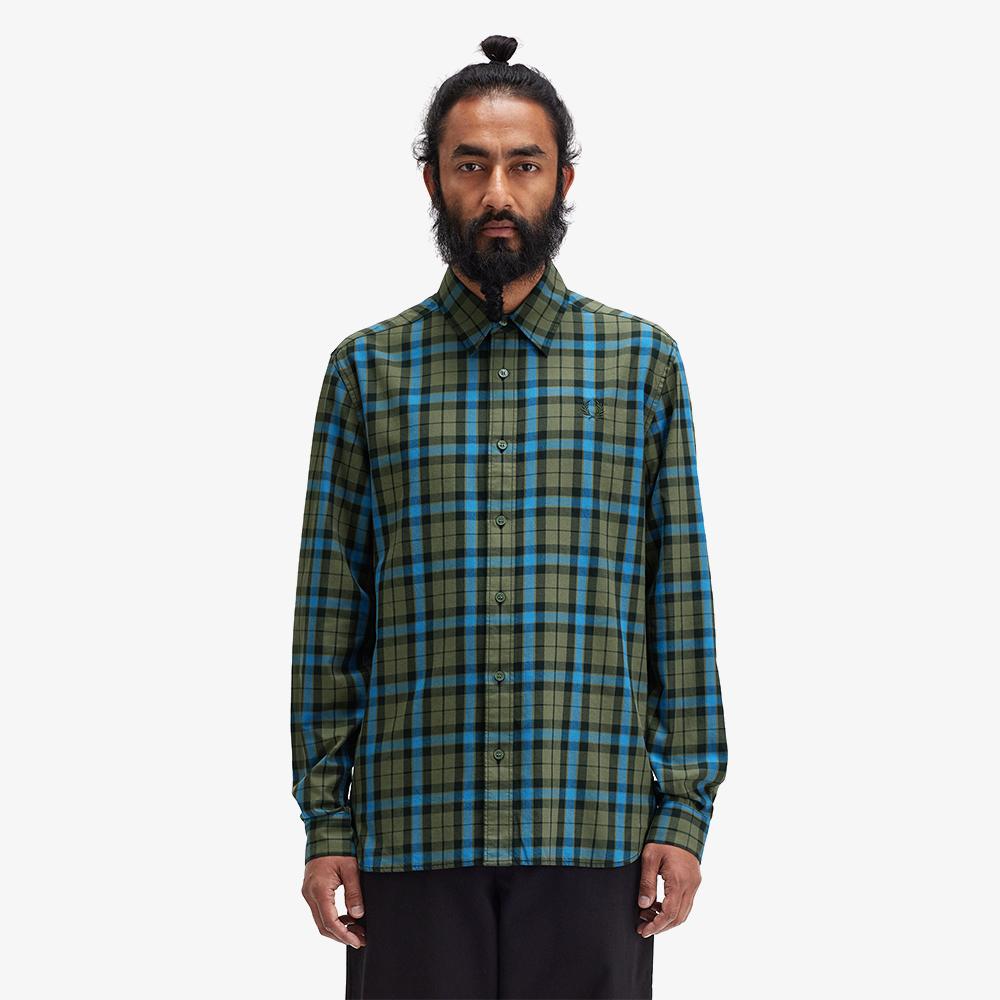 Fred Perry [Sharp] Tartan Twill Shirt (W19) Afpm2438506-W19 Laurel Wreath Green/M