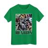 Boys Girls Round Neck Casual Printed Short-sleeved T-shirt Top