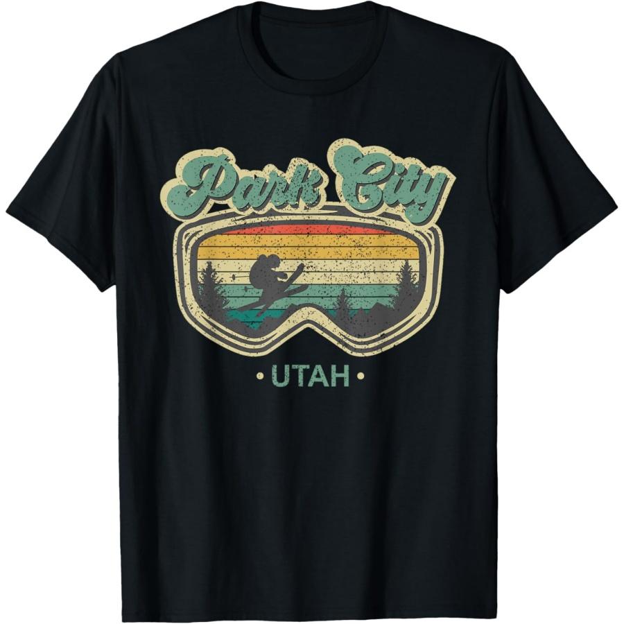 

Park City Utah Retro Ski Resort Vintage Skiing Vacation Gift T-Shirt XXXXXL чорний
