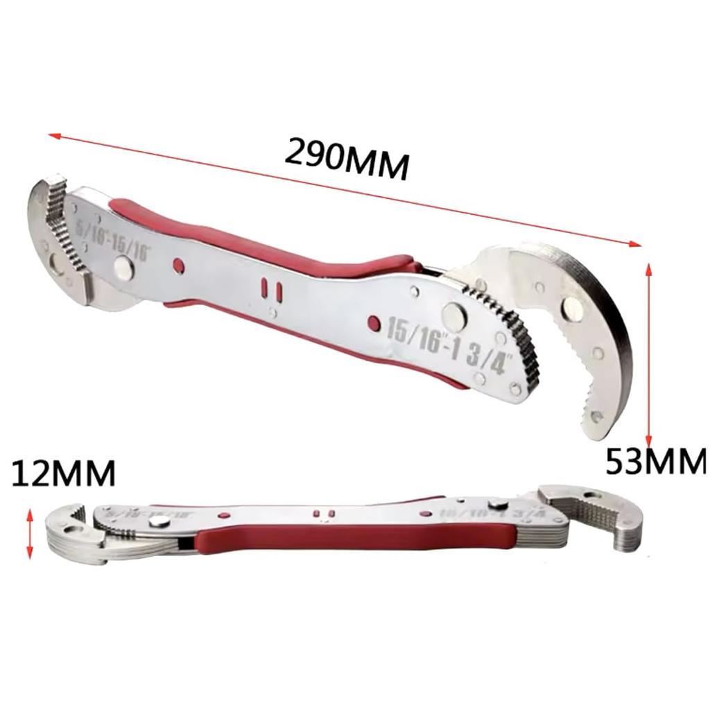 Deepa Ribusu Adjustable Ratchet Wrench with Universal Hex Ratchet Repair DIY Wrench, Wrench, Multi-Purpose Ratchet, 9-45mm, Wrench, Type, Parts,