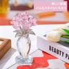 Kertari Crystal Flower Artificial Flower Interior Day Wedding Anniversary Wife Gift K9 Rose Flower Crystal Never Withers Rose Glasswork Figurine