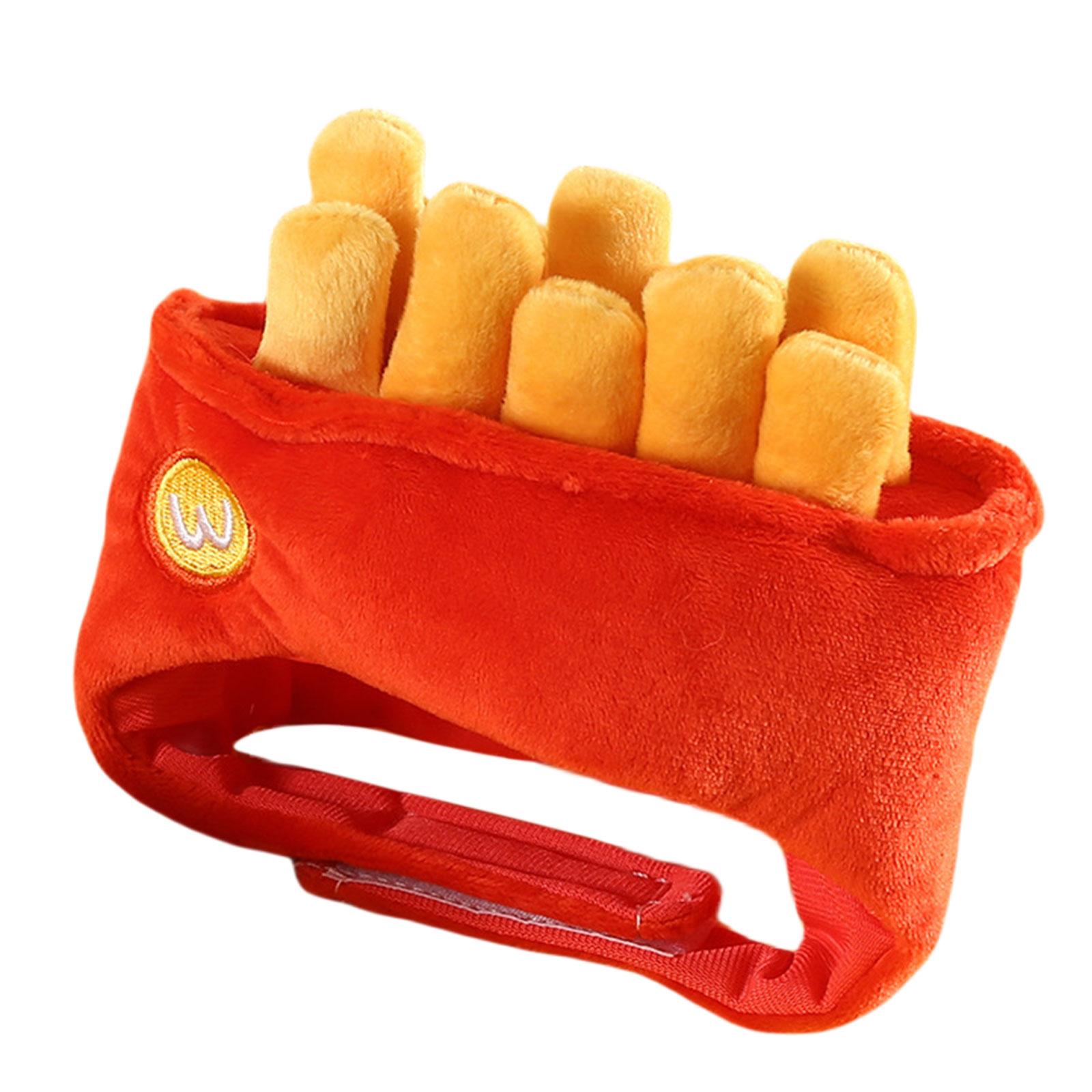 

Шапка Питомца Гамбургер/Картофель фри Мультяшный Плюшевый Головной Убор Шапка для Холодной Погоды Мягкая Шапка Костюма Собаки для Разных Пород Реквизит для Вечеринки A