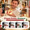 Christmas Wall Mounted Bookshelf with Light and Hanging Sign Decoration for Home Holiday Decor