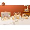 Eight Pavilion Amber Glass Cup 6-Piece Set