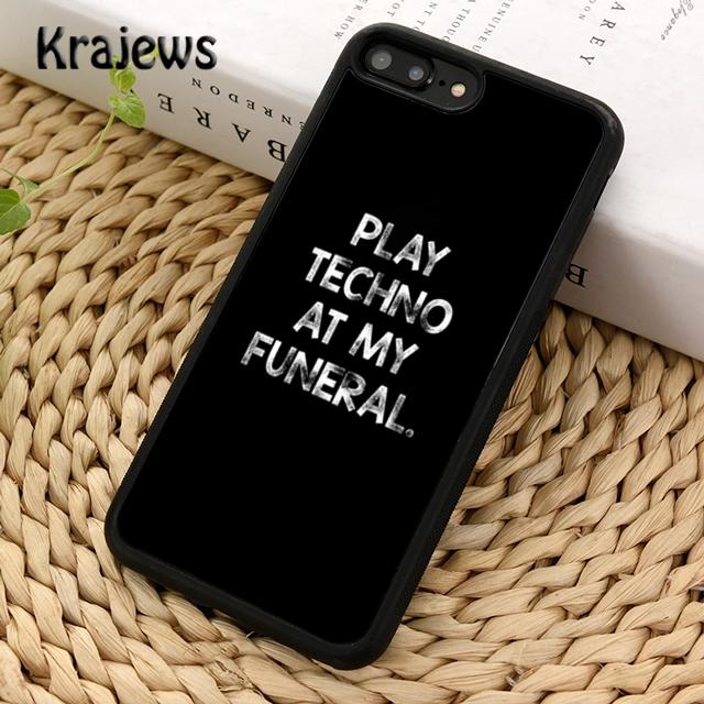 Krajews Love Techno Music Quotes Phone Case Cover For iPhone 17 Air 16 15 14 plus 12 13 pro max coque Fundas