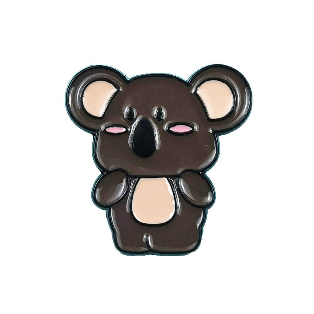 Cute Koala Cartoon Brooch Pin for Bags, Clothing, and Lapels - Student Accessory 