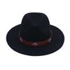 Autumn and Winter Men's and Women's Top Hats Classic Jazz Hats Wool Hats Big Eaves Hat Flat Edge Jazz Hats