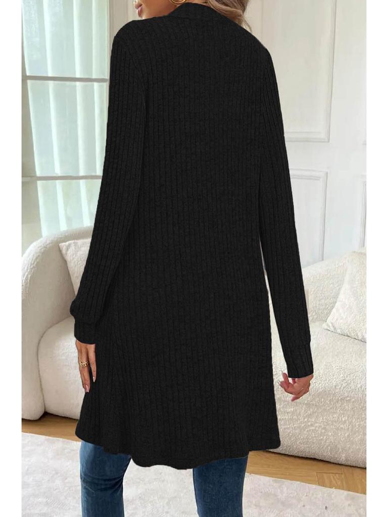 European & American Plus Size Women's Autumn/Winter Long Sleeve Loose Pocket Cardigan Knit Sweater Coat