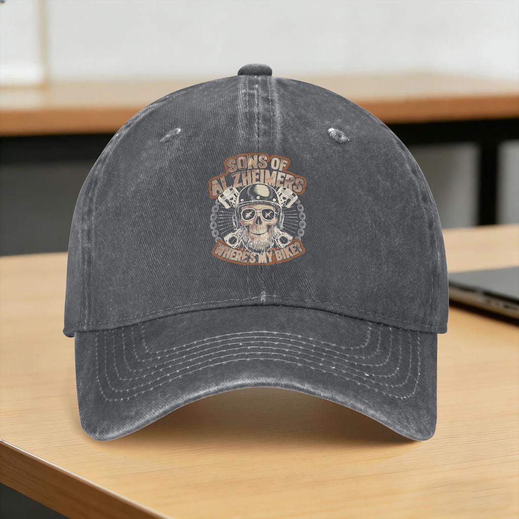 Sons Of Alzheimer‘S Where’S My Bike Funny Casual Baseball Cap For Men Adult Summer Outdoor Gym Trucker Hat Sun Visor Cap