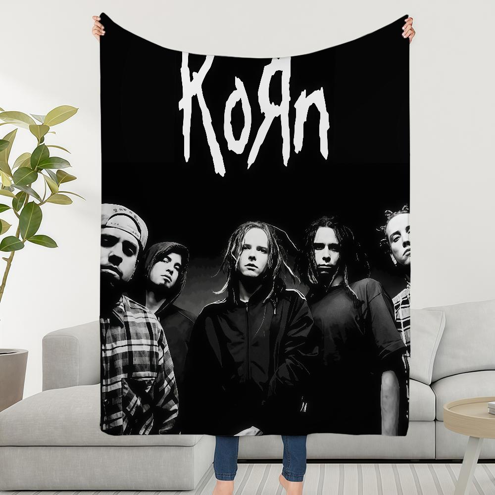 Band Korn Blanket Soft Warm Furry Throw Super Kids Toys Bed Sofa Car Cradle
